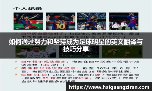 如何通过努力和坚持成为足球明星的英文翻译与技巧分享